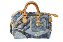 Load image into Gallery viewer, LOUIS VUITTON ルイヴィトン スピーディ30 ハンドバッグ M95380 モノグラムデニム パッチワーク インディゴ 美品 中古 4c070183