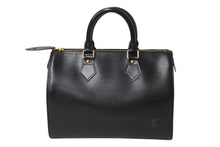 Load image into Gallery viewer, 極美品 LOUIS VUITTON ルイヴィトン スピーディ25 ハンドバッグ M59022 エピレザー ブラック ゴールド金具 中古 4c070184