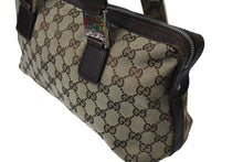 Load image into Gallery viewer, GUCCI グッチ ハンドバッグ GGキャンバス シェリーライン 145759 092122 イタリア製 ベージュ レッド グリーン 良品 中古 4c070187