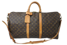 画像をギャラリービューアに読み込む, LOUIS VUITTON ルイヴィトン モノグラム キーポル55 ボストンバッグ M41414 ブラウン ロゴ ゴールド金具 美品 中古 4c070188