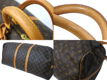 画像をギャラリービューアに読み込む, LOUIS VUITTON ルイヴィトン モノグラム キーポル55 ボストンバッグ M41414 ブラウン ロゴ ゴールド金具 美品 中古 4c070188