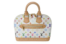 Load image into Gallery viewer, 極美品 LOUIS VUITTON ルイヴィトン 村上隆 ハンドバッグ アルマ M92647 モノグラムマルチ ホワイト 中古 4c070192