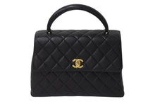 画像をギャラリービューアに読み込む, 極美品 CHANEL シャネル ケリー型 マトラッセ ハンドバッグ スモール 4番台 ラムレザー ブラック ゴールド金具 中古 4c070194
