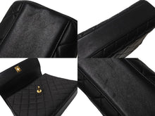 画像をギャラリービューアに読み込む, 極美品 CHANEL シャネル ケリー型 マトラッセ ハンドバッグ スモール 4番台 ラムレザー ブラック ゴールド金具 中古 4c070194
