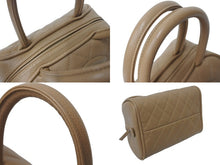 画像をギャラリービューアに読み込む, 極美品 CHANEL シャネル マトラッセ ハンドバッグ ミニボストン型バッグ ココマーク 11番台 キャビアスキン ベージュ 中古 4c07019