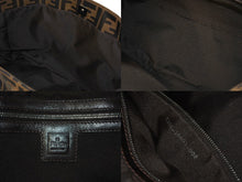 画像をギャラリービューアに読み込む, FENDI フェンディ ハンドバッグ ズッカ柄 26693 イタリア製 キャンバス レザー ブラウン シルバー金具 美品 中古 4c070200