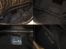 画像をギャラリービューアに読み込む, FENDI フェンディ マンマバケット ワンショルダーバッグ 26424 ズッカ柄 コットンキャンバス レザー シルバー金具 美品 中古 4c070202