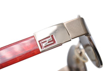 画像をギャラリービューアに読み込む, FENDI フェンディ サングラス メガネ SL 7120 イタリア製 メタル プラスチック レッド ゴールド金具 美品 中古 4c070203