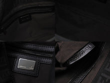 画像をギャラリービューアに読み込む, FENDI フェンディ ズッキーノ マンマバケット ハンドバッグ ワンショルダー キャンバス レザー ブラック ズッカ 8BR001 美品 中古 4c070209