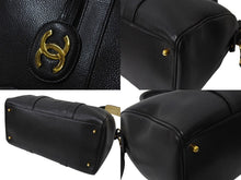 画像をギャラリービューアに読み込む, 極美品 CHANEL シャネル ボストンバッグ キャビアスキン 4番台 ゴールド金具 2WAY ココマーク 中古 4c070215