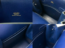 Load image into Gallery viewer, HERMES エルメス ショルダーバッグ ケリースポーツPM ○Y刻印 ブルー系 ゴールド ボックスカーフ 美品 中古 4c070216