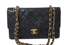 画像をギャラリービューアに読み込む, CHANEL シャネル マトラッセ23 Wフラップ ラムスキン 2番台 ブラック ゴールド金具 美品 中古 4c070235