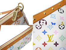 Load image into Gallery viewer, LOUIS VUITTON ルイヴィトン モノグラム マルチカラー ポシェット アクセソワール アクセサリーポーチ M92649 村上隆 ホワイト 美品 中古 4c070239