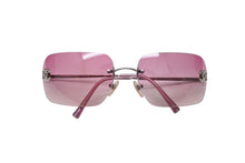 画像をギャラリービューアに読み込む, CHANEL シャネル リムレス サングラス 4017-D c.124/58 サイズ62□17 120 ココマーク ラインストーン ピンク グラデーション 美品 中古 4c070244