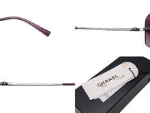画像をギャラリービューアに読み込む, CHANEL シャネル リムレス サングラス 4017-D c.124/58 サイズ62□17 120 ココマーク ラインストーン ピンク グラデーション 美品 中古 4c070244