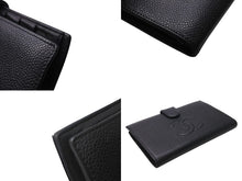 画像をギャラリービューアに読み込む, CHANEL シャネル ココマーク 二つ折り長財布 がま口 フランス製 キャビアスキン ブラック ゴールド金具 美品 中古 4c070251
