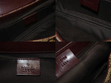 Load image into Gallery viewer, 極美品 GUCCI グッチ ワンショルダー チェーンハンド ホースビット 119186 2684 キャンバス レザー ベージュ ワインレッド 中古 4c070253
