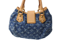 画像をギャラリービューアに読み込む, 極美品 LOUIS VUITTON ルイヴィトン モノグラムデニム プリ―ティ ハンドバッグ ブルー ゴールド金具 M95020 中古 4c070257