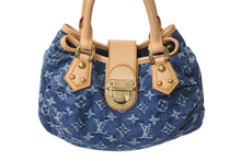 画像をギャラリービューアに読み込む, 極美品 LOUIS VUITTON ルイヴィトン モノグラムデニム プリ―ティ ハンドバッグ ブルー ゴールド金具 M95020 中古 4c070257