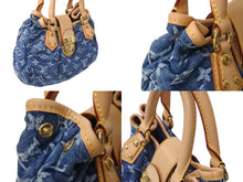 画像をギャラリービューアに読み込む, 極美品 LOUIS VUITTON ルイヴィトン モノグラムデニム プリ―ティ ハンドバッグ ブルー ゴールド金具 M95020 中古 4c070257