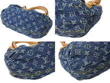画像をギャラリービューアに読み込む, 極美品 LOUIS VUITTON ルイヴィトン モノグラムデニム プリ―ティ ハンドバッグ ブルー ゴールド金具 M95020 中古 4c070257