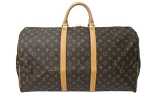 Load image into Gallery viewer, LOUIS VUITTON ルイヴィトン モノグラム キーポル55 ボストンバッグ ブラウン ロゴ ゴールド金具 M41414 美品 中古 4c070260