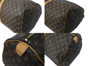 LOUIS VUITTON ルイヴィトン モノグラム キーポル55 ボストンバッグ ブラウン ロゴ ゴールド金具 M41414 美品 中古 4c070260