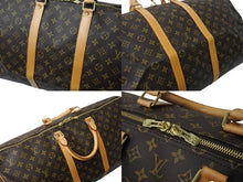 Load image into Gallery viewer, LOUIS VUITTON ルイヴィトン モノグラム キーポル55 ボストンバッグ ブラウン ロゴ ゴールド金具 M41414 美品 中古 4c070260