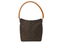 Load image into Gallery viewer, LOUIS VUITTON ルイヴィトン ルーピングGM ハンドバッグ モノグラム M51145 MI0070 ブラウン ゴールド金具 美品 中古 4c070261