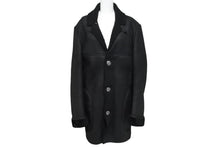 画像をギャラリービューアに読み込む, CHROME HEARTS クロムハーツ RNCH SHRLNG VJ ムートンコート サイズM ラムレザー クロスボールボタン シルバー925 美品 中古 4c070272