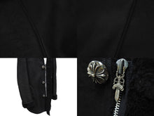 Load image into Gallery viewer, CHROME HEARTS クロムハーツ RNCH SHRLNG VJ ムートンコート サイズM ラムレザー クロスボールボタン シルバー925 美品 中古 4c070272