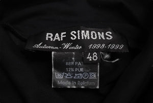 RAF SIMONS ラフシモンズ タートルネック ワンポイントロゴ 2006 R刺繡 シャツ コットン ブラック サイズ48 美品 中古 4c070277