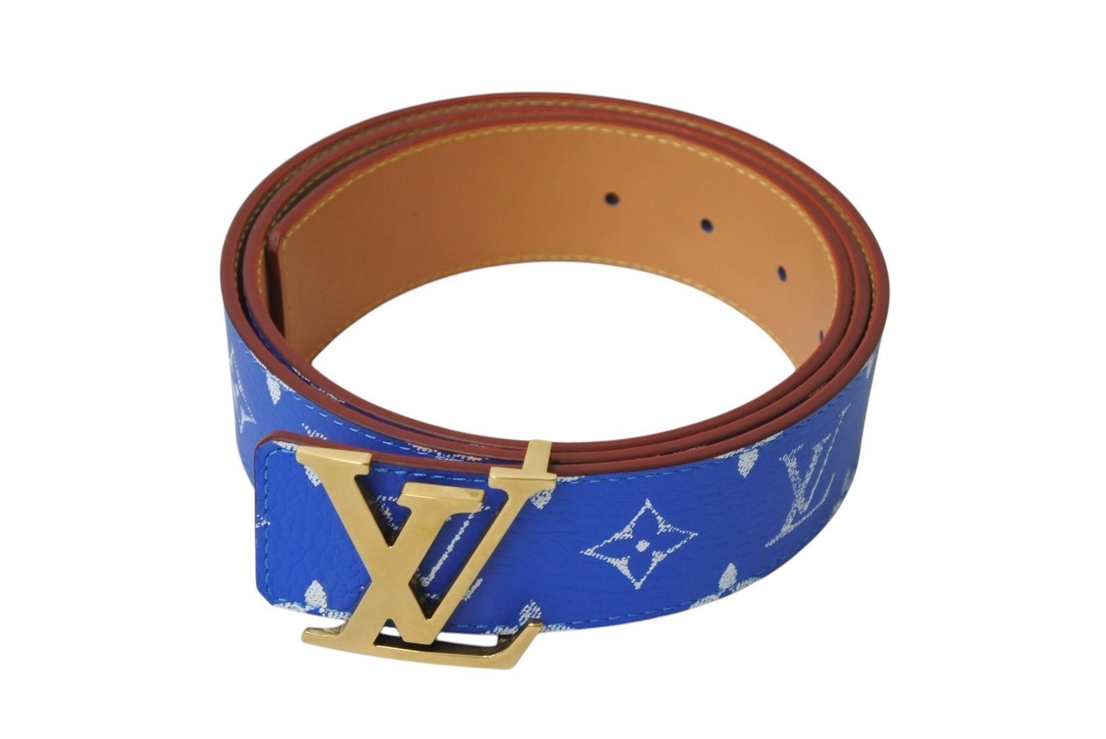 新品同様 LOUIS VUITTON ルイヴィトン ベルト LV イニシャル 40MM リバーシブル M8460 サイズ95/38 ブルー ホワイト  中古 4c070281 – Casanova Vintage