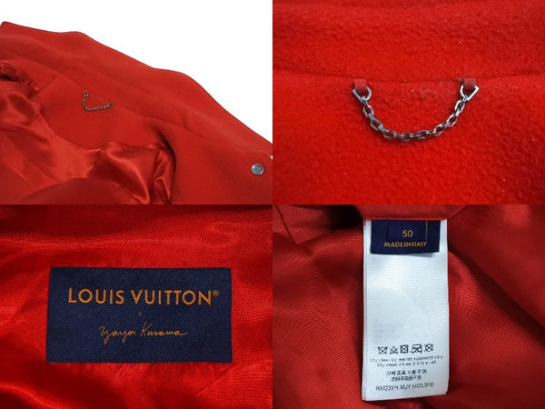 LOUIS VUITTON Stadium Jean RM231H Size 50 Psychedelic Flower 23SS Yayoi Kusama Collaboration Wool Cowhide Good Condition Used 4c070286