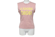 Load image into Gallery viewer, ChristianDior クリスチャンディオール タンクトップ ジャドール ノースリーブ 2E12155300 ピンク イエロー サイズ40 美品 中古 4c070292