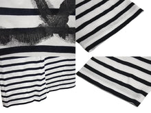 画像をギャラリービューアに読み込む, CHANEL シャネル 長袖Ｔシャツ C07811W04206 サイズM 2008年 クリスマス限定 ココマーク ボーダー ホワイト 美品 中古 4c070293