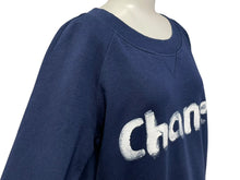 画像をギャラリービューアに読み込む, 極美品 CHANEL シャネル スウェット C63121K06167 サイズM 2013年 クリスマス限定 ココマーク ラグラン ネイビー 中古 4c070294