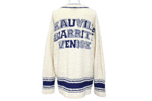 画像をギャラリービューアに読み込む, 極美品 CHANEL シャネル ニットカーディガン P61037K46380 サイズ34 19SS ツイード ココマーク シルク混 アイボリー ネイビー 中古 4c070295