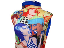 画像をギャラリービューアに読み込む, [USED/中古]PLEATS PLEASE プリーツプリーズ 半袖Ｔシャツ ブルー ポリエステル 3 PP12-JH221 Aランク 中古 4c070301