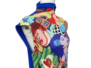 Very good condition PLEATS PLEASE ISSEY MIYAKE PLEATS PLEASE ISSEY MIYAKE Dress PP12-JH221 Blue Size 3 Used 4c070301