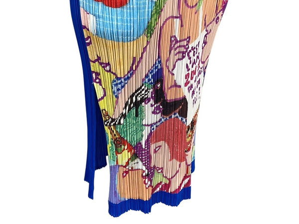 Very good condition PLEATS PLEASE ISSEY MIYAKE PLEATS PLEASE ISSEY MIYAKE Dress PP12-JH221 Blue Size 3 Used 4c070301