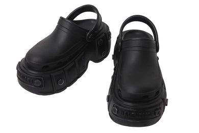 BALENCIAGA バレンシアガ HARDCROCS ミュール ハードクロックス サンダル ブラック 687397 美品 中古 4c070303