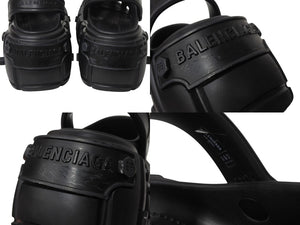 BALENCIAGA バレンシアガ HARDCROCS ミュール ハードクロックス サンダル ブラック 687397 美品 中古 4c070303