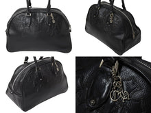 画像をギャラリービューアに読み込む, ChromeHearts クロムハーツ 新型 スモール ジムバッグ セメタリークロスパッチ ボストンバッグ CHチャーム ブラック 美品 中古 4c070306