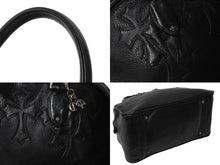 画像をギャラリービューアに読み込む, ChromeHearts クロムハーツ 新型 スモール ジムバッグ セメタリークロスパッチ ボストンバッグ CHチャーム ブラック 美品 中古 4c070306