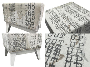 NUMBER(N)INE Modern Age CUT UP Print Chair Not for Sale Rare 2002 Limited to 72 Archive Furniture Good Used 4c070310