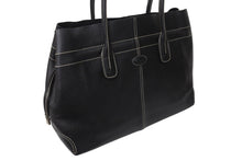 Load image into Gallery viewer, TOD'S トッズ Dバッグ ハンドバッグ トートバッグ ロゴ刻印 イタリア製 レザー ブラック 美品 中古 4c070319