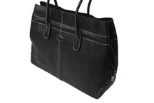 Load image into Gallery viewer, TOD'S トッズ Dバッグ ハンドバッグ トートバッグ ロゴ刻印 イタリア製 レザー ブラック 美品 中古 4c070319