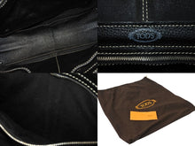 Load image into Gallery viewer, TOD'S トッズ Dバッグ ハンドバッグ トートバッグ ロゴ刻印 イタリア製 レザー ブラック 美品 中古 4c070319
