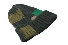 Load image into Gallery viewer, 新品未使用 KAPITAL キャピタル ビーニー ニット帽 ツギハギ ニット 帽子 カーキ グリーン EK1510XH 4c070337